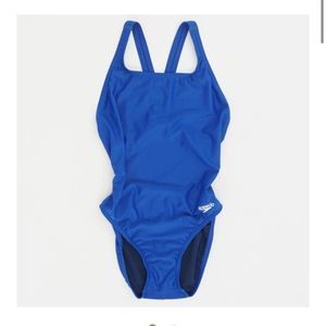 Speedo LT Solid Women's One Piece Swimsuit Blue NWT size 8
